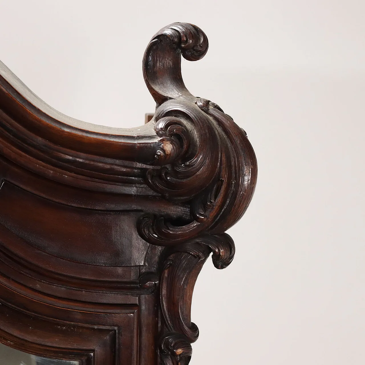 Armadio in stile barocco in noce con specchio, '800 6