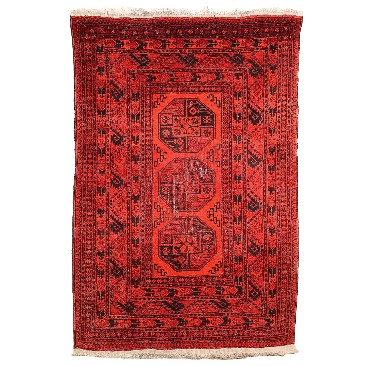 Tappeto Bukhara afgano in lana 1