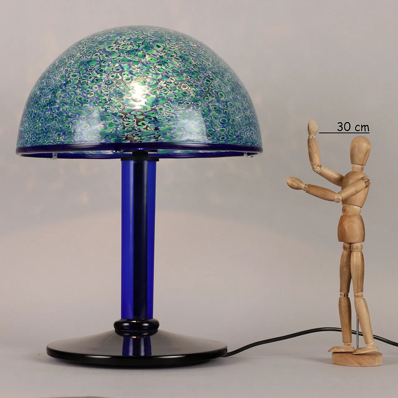 Lampada da tavolo in vetro di Murano di Vistosi, anni '80 2