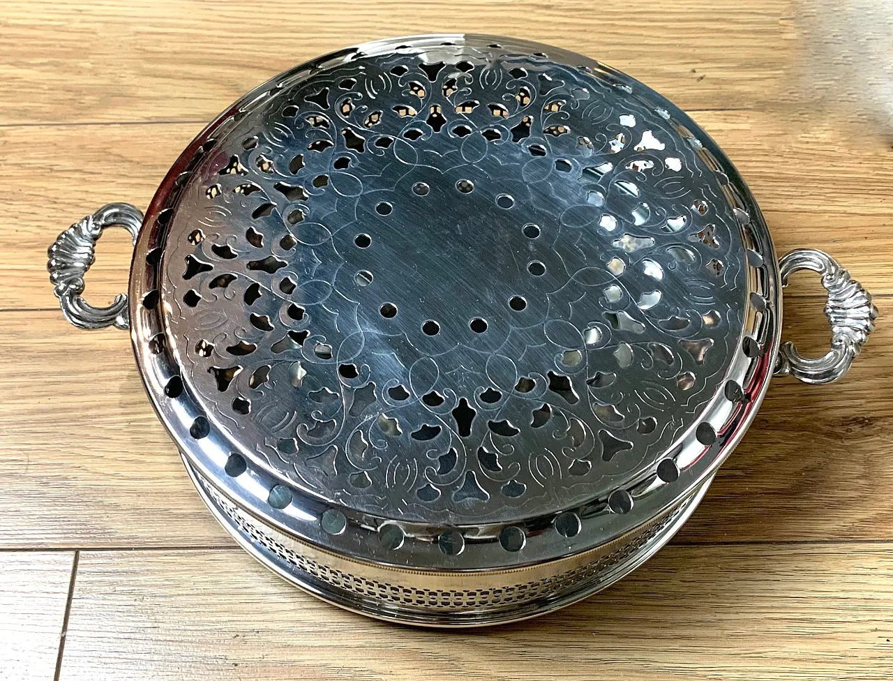 Silver plated chafing dish, 90s 4