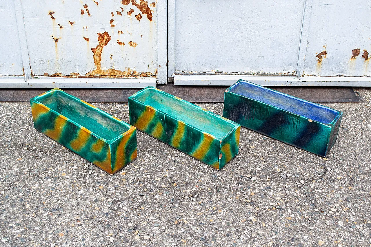 3 Vasi in ceramica di Gabbianelli, anni '50 2