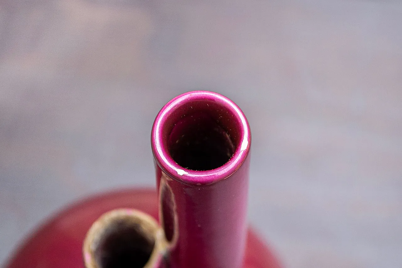 Vasi in ceramica gialla di SIC e vaso viola di SC3 Italia, anni '60 3