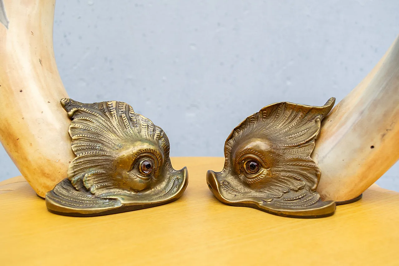 Pair of fish-shaped candleholders by Hauy Pouigo, 1970s 5