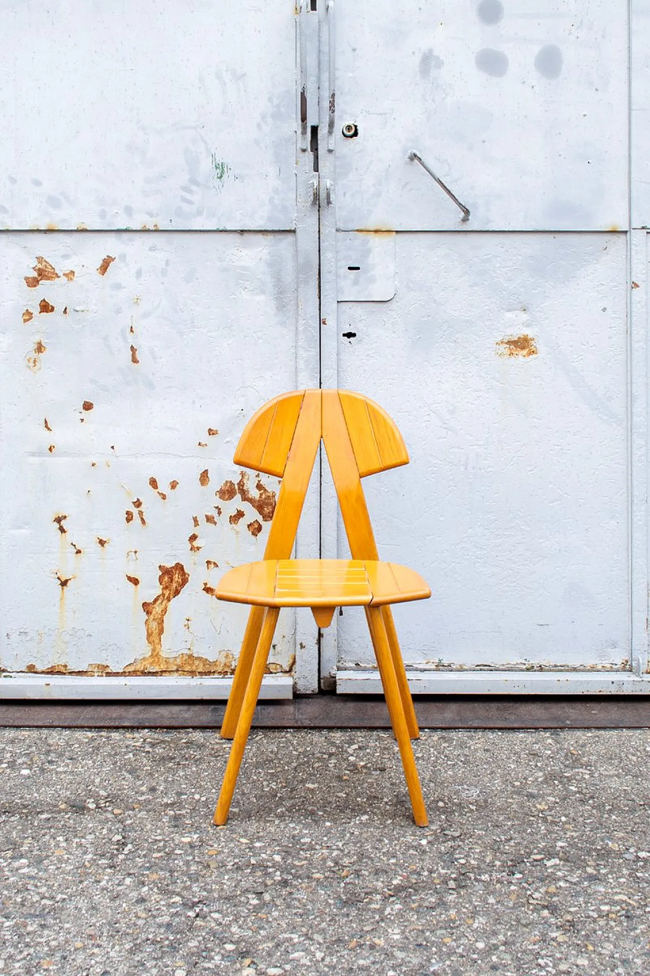 Sedia pieghevole in quercia, anni '70 1