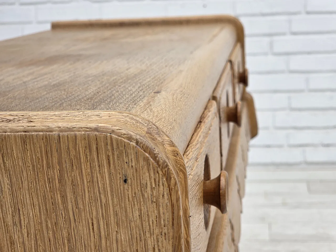 Danish chest of drawers, oak wood, , 1970s 11