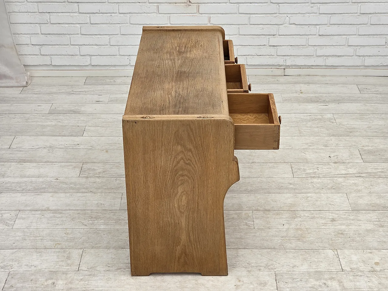 Danish chest of drawers, oak wood, , 1970s 12