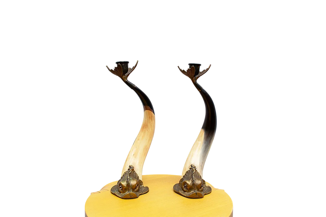Pair of fish-shaped candleholders by Hauy Pouigo, 1970s 7