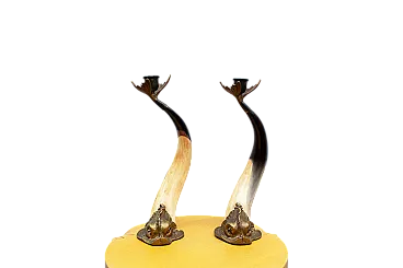 Copppia di portacandele a forma di pesce di Hauy Pouigo, anni '70