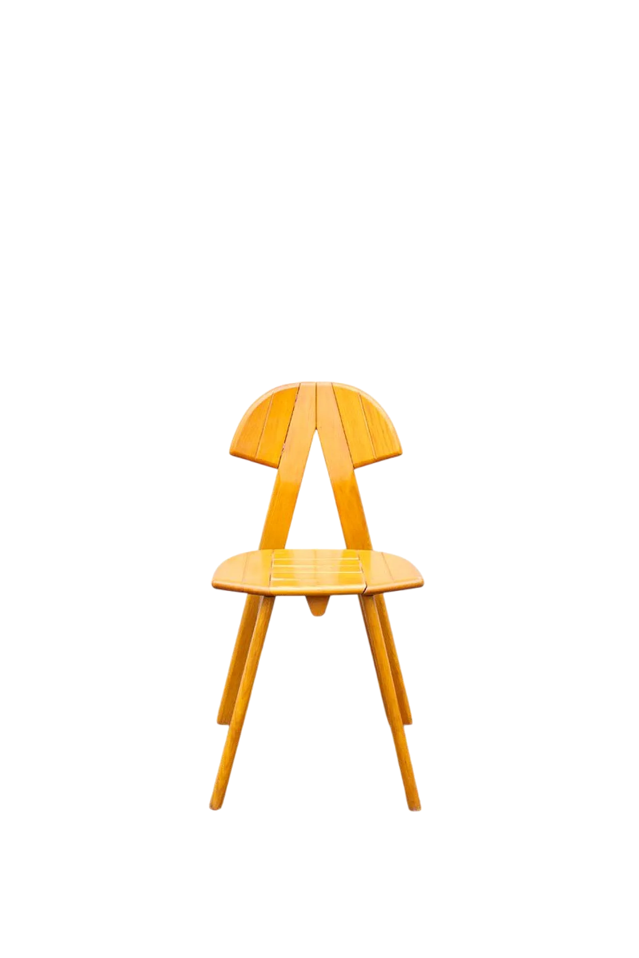 Sedia pieghevole in quercia, anni '70 7