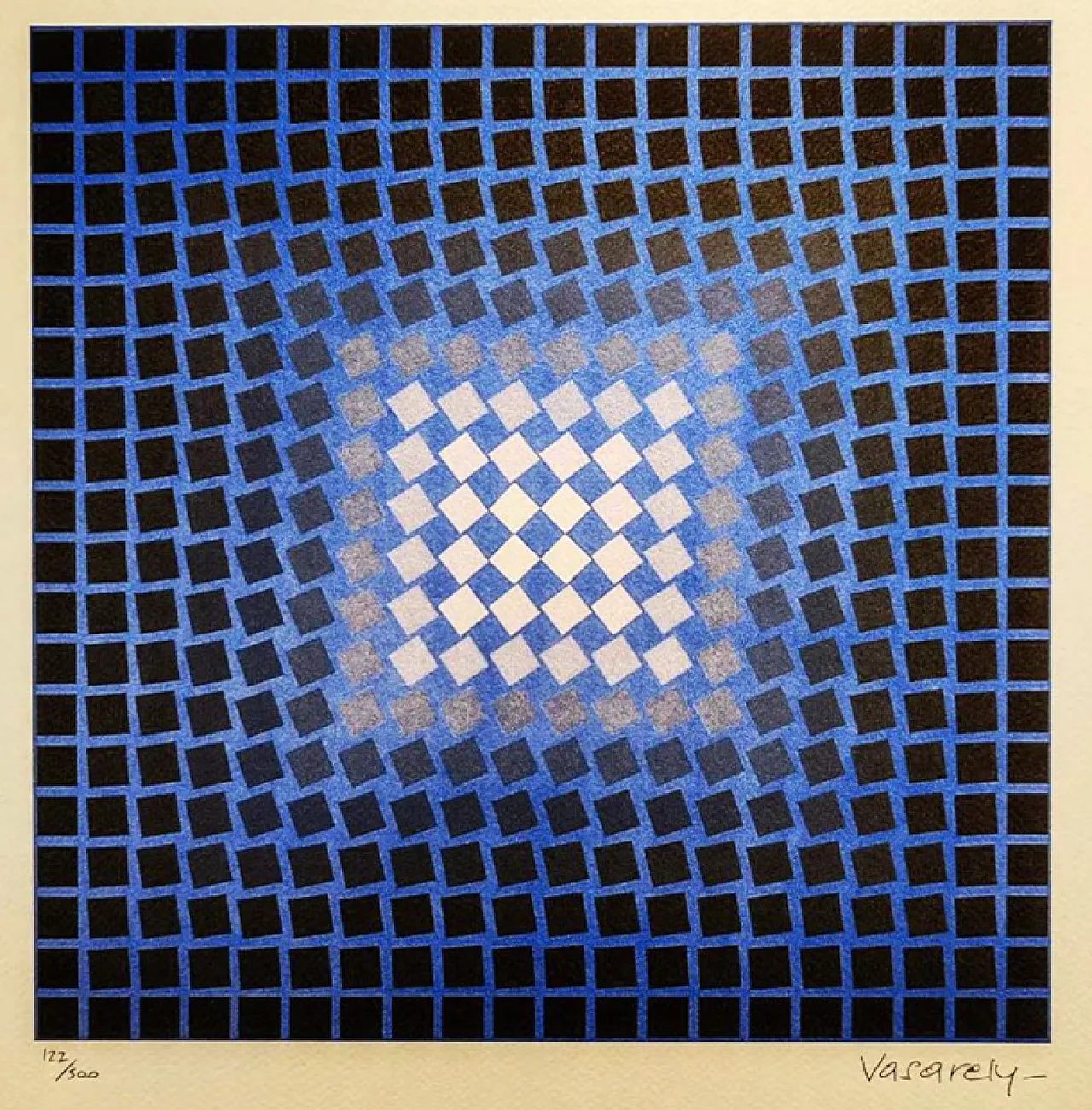 Litografia numerata in edizione limitata di Victor Vasarely, anni '70 2