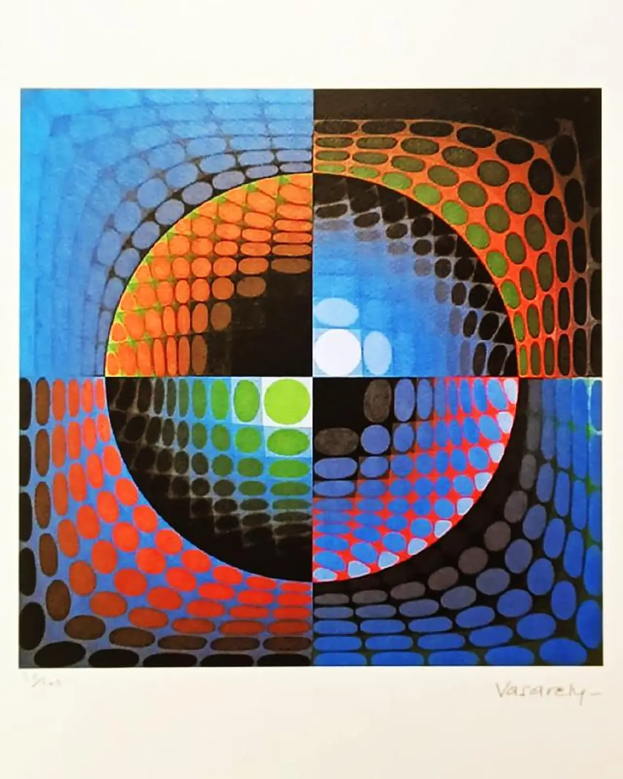 Victor Vasarely Limited numbered Edition Lithograph, 1970s 2