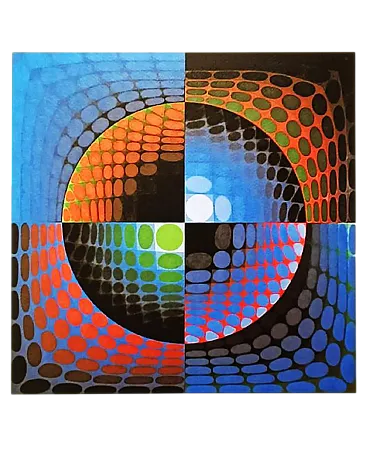 Victor Vasarely Limited numbered Edition Lithograph, 1970s