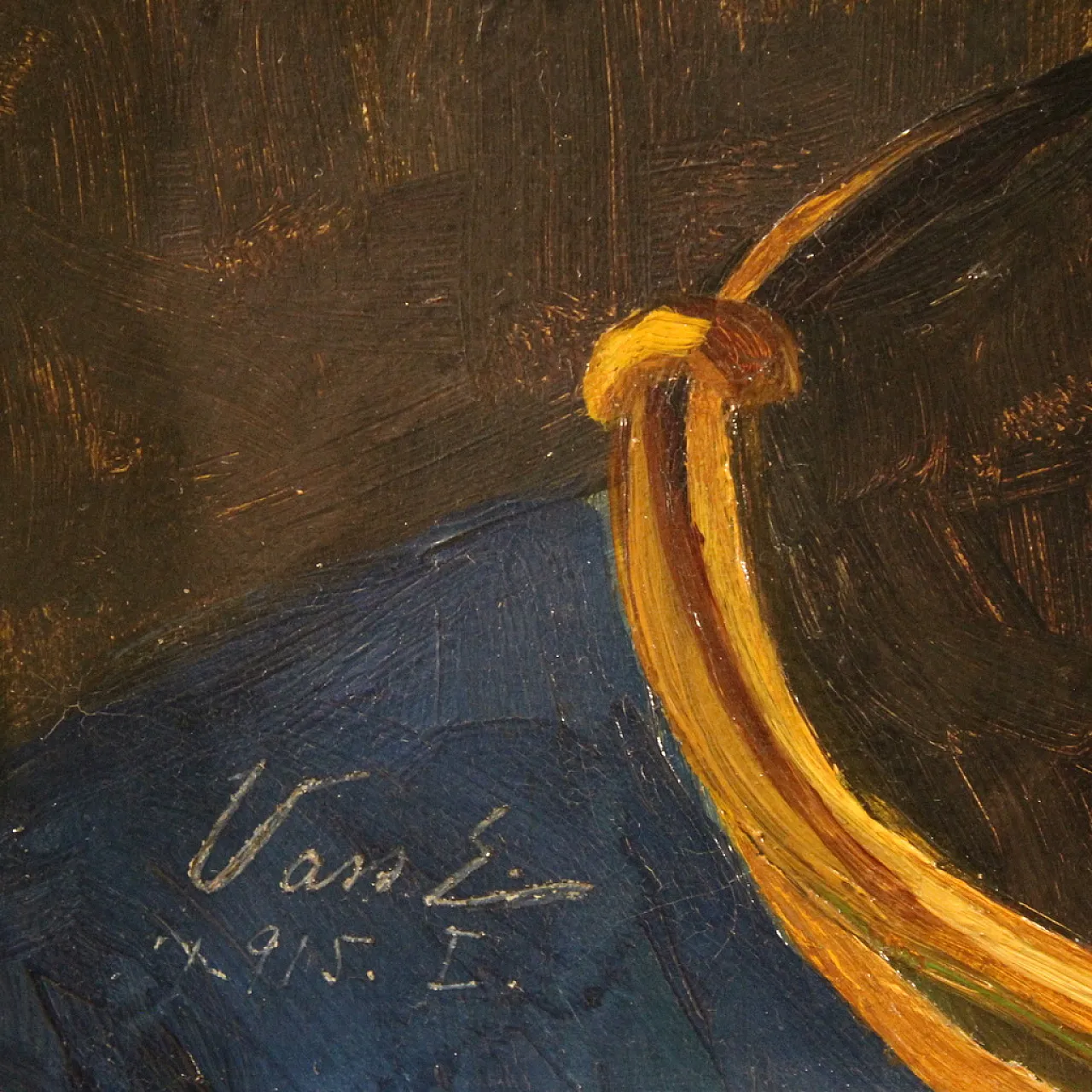 E. Vass, Ritratto di militare firmato e datato, 1915 11