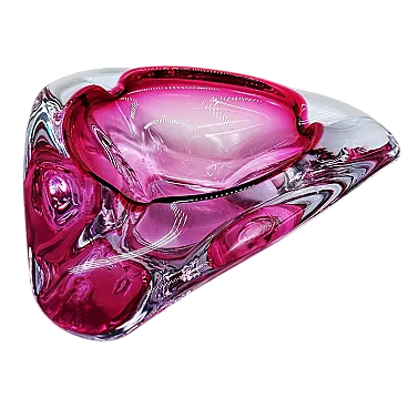 Triangular ashtray or catch-all in Murano glass, 1960s