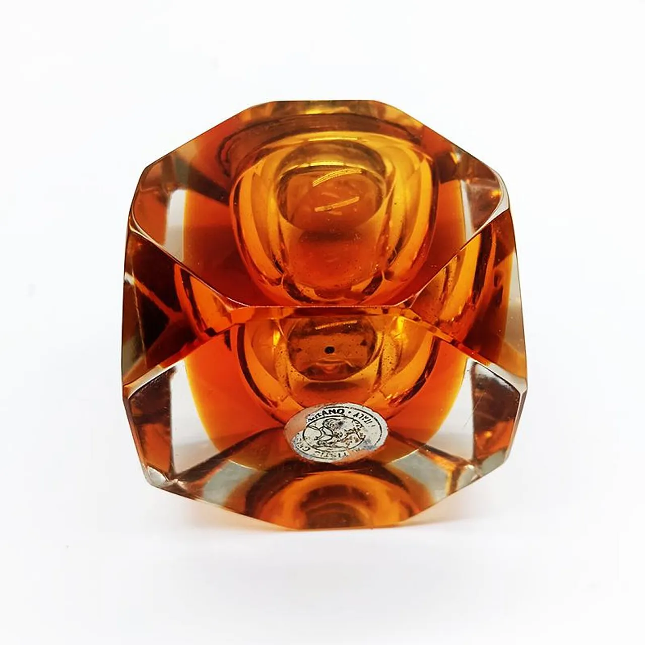 Accendino da tavolo in vetro di Murano di F. Poli per Seguso, anni '60 3