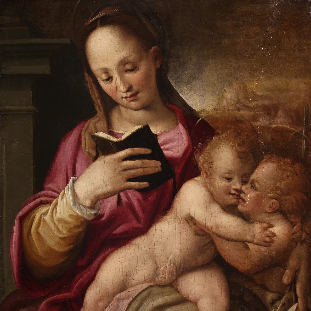 Painted on the table Madonna and Child and San Giovannino, 16th c. 2