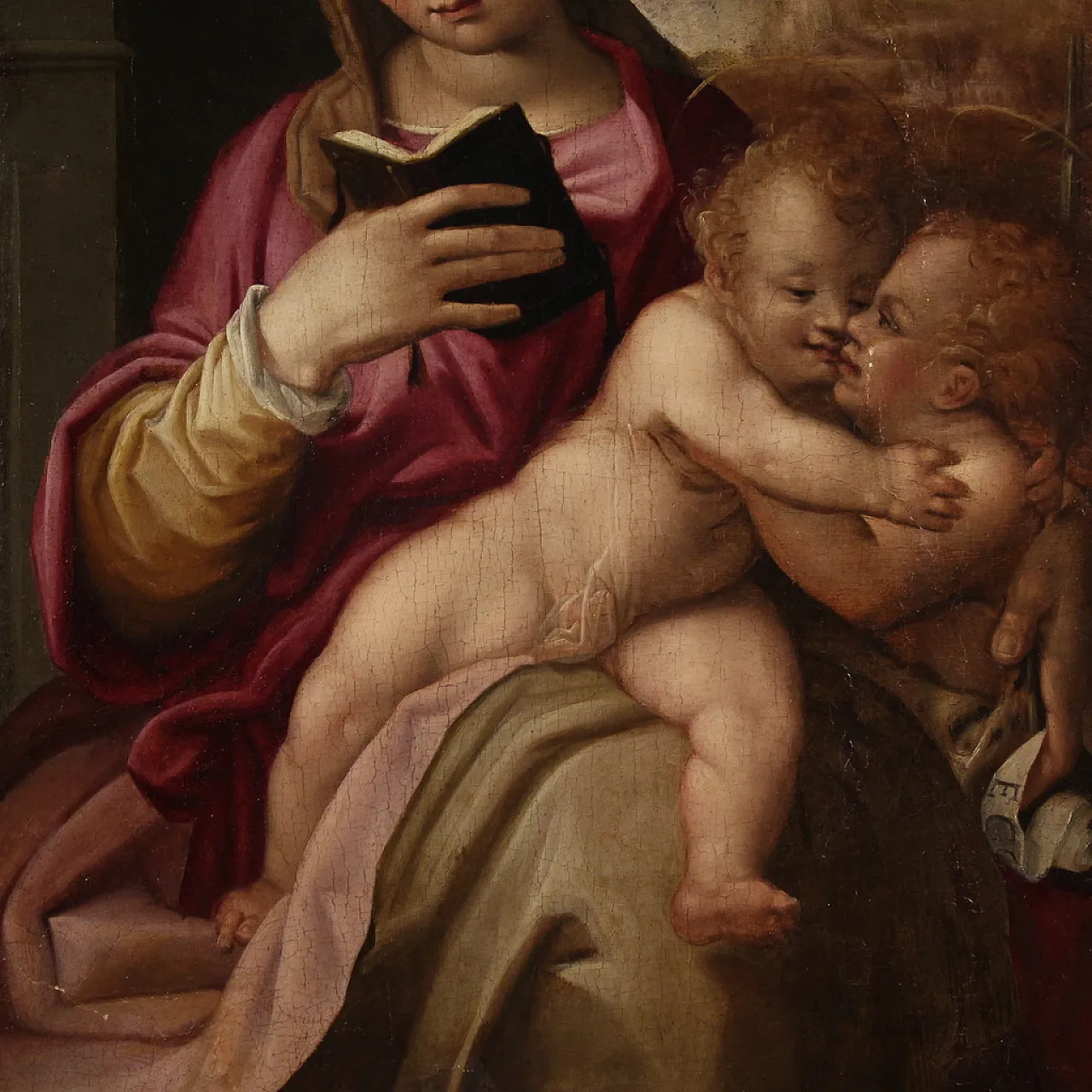 Painted on the table Madonna and Child and San Giovannino, 16th c. 4