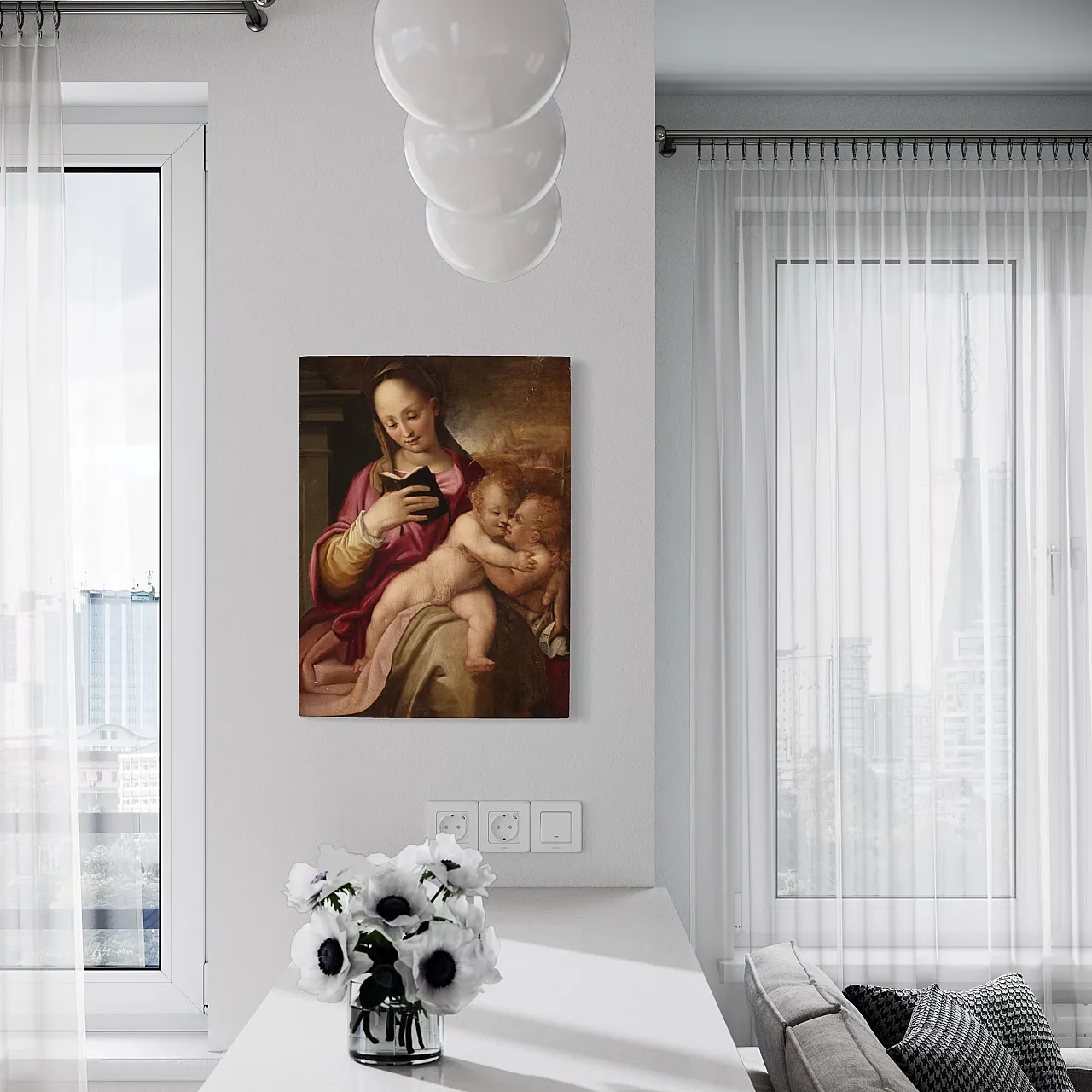 Painted on the table Madonna and Child and San Giovannino, 16th c. 13