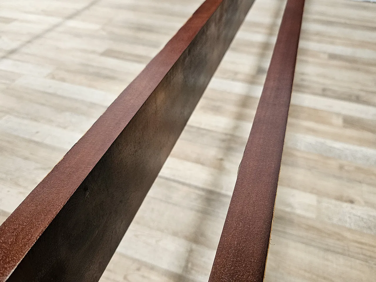 Pair of single beds art deco in mahogany and pink maple 10