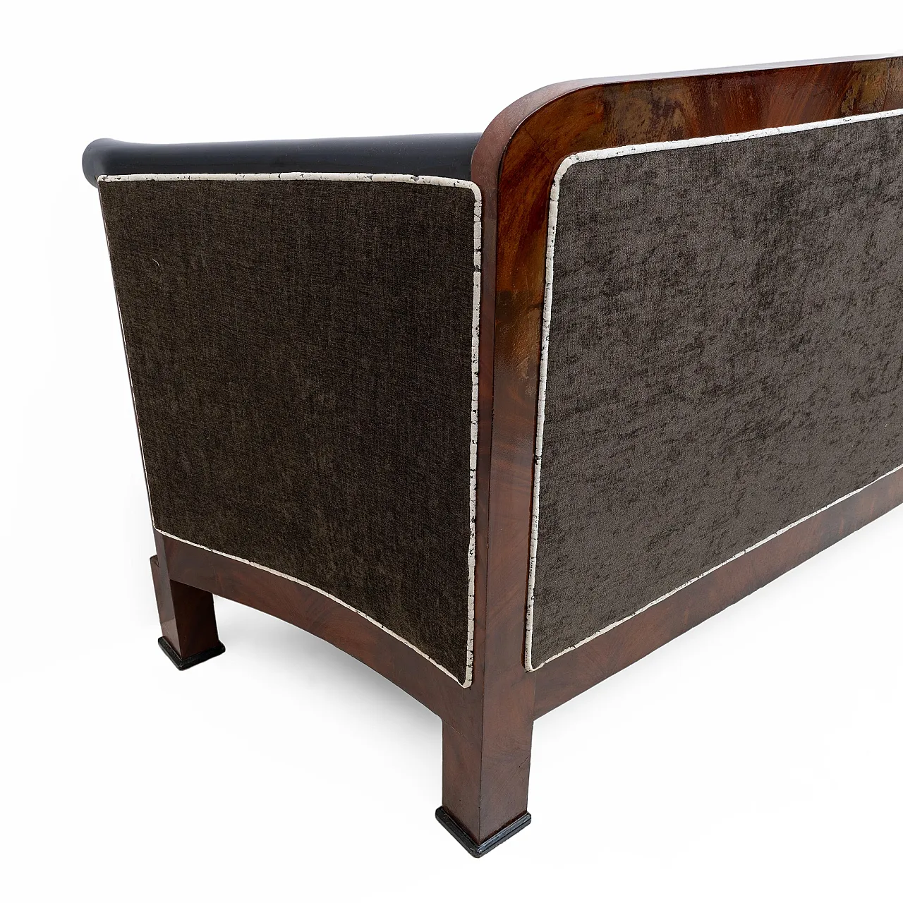 Coppia di poltrone con divano Biedermeier in mogano, '800 9