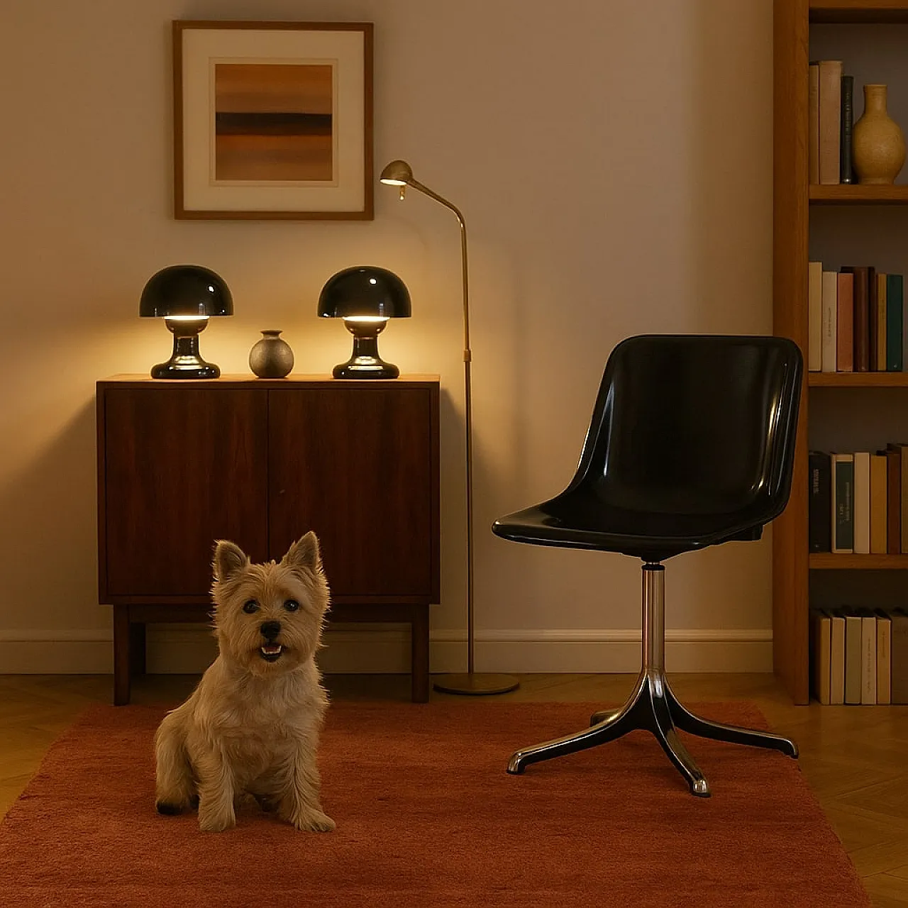 Coppai di lampade da tavolo Jucker 147 di Tobia Scarpa nere, anni '70 2