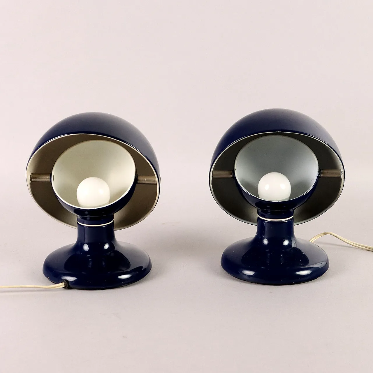 Coppai di lampade da tavolo Jucker 147 di Tobia Scarpa nere, anni '70 5