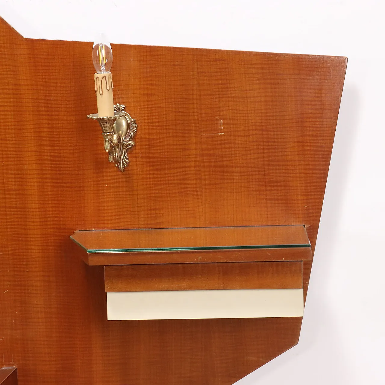 Mahogany double bed with bedside tables, mid-20th century 3