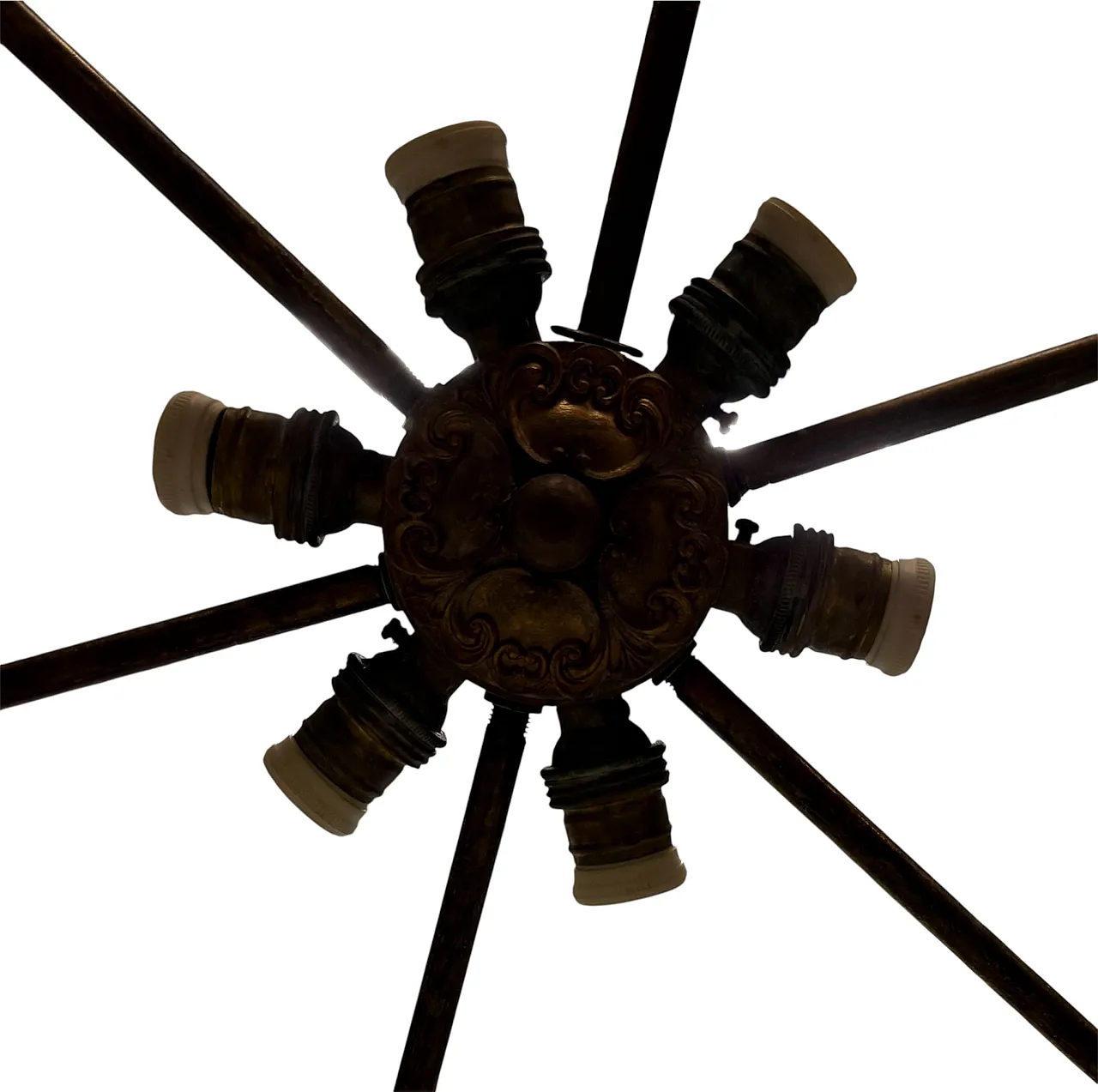 French Empire Style Cascade Crystal and Ottone Chandelier 10