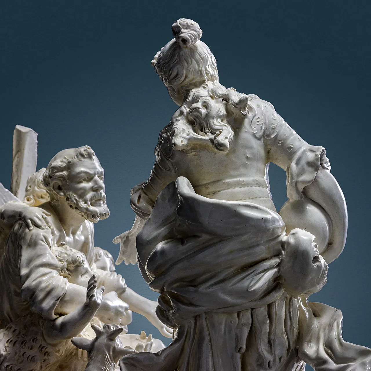 Erminia tra i pastori, scultura in ceramica, '800 6