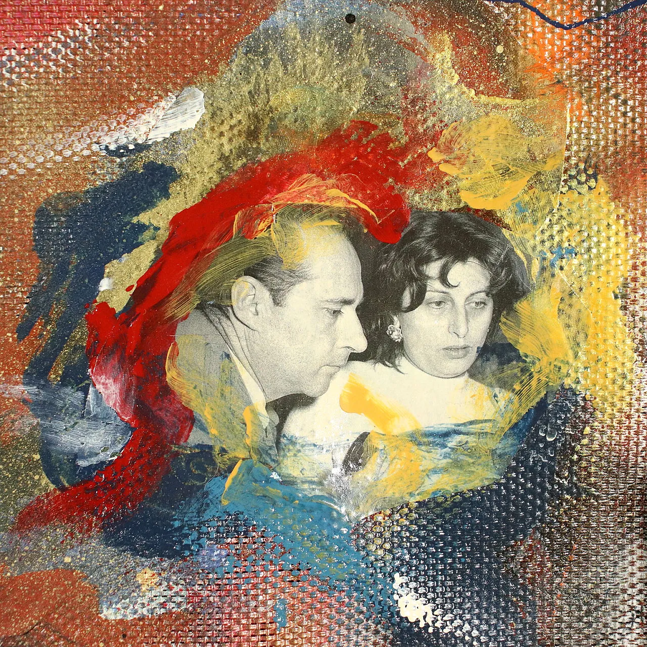 Bill Davis, Homage to Nannarella, mixed media painting, 2017 3