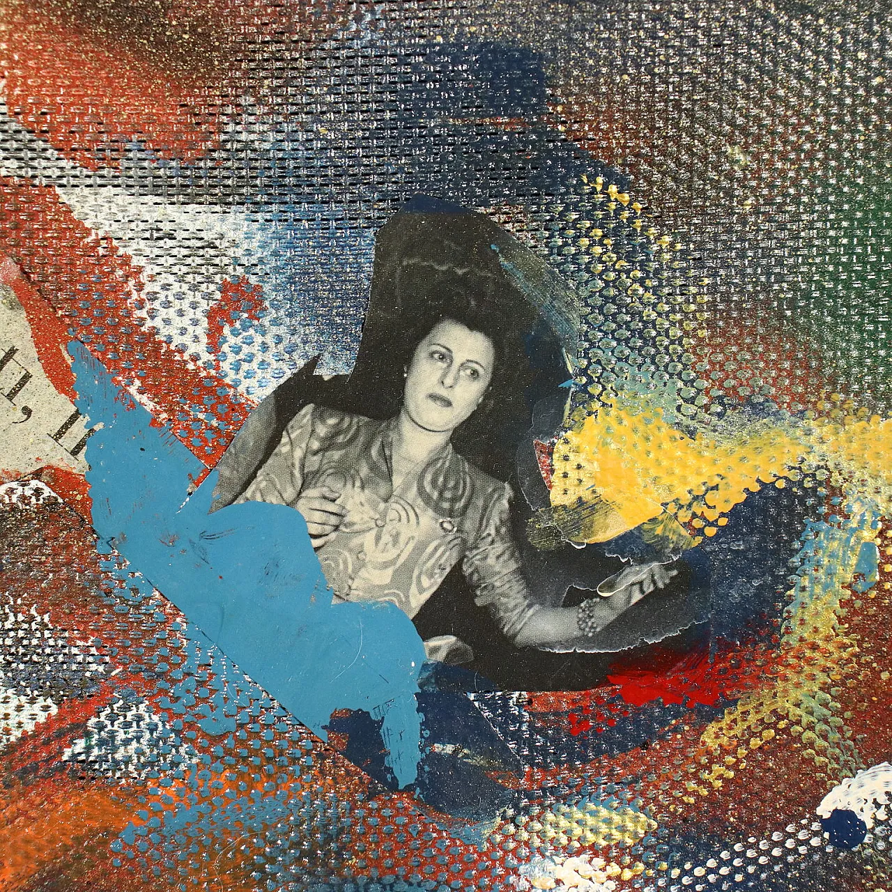 Bill Davis, Homage to Nannarella, mixed media painting, 2017 4