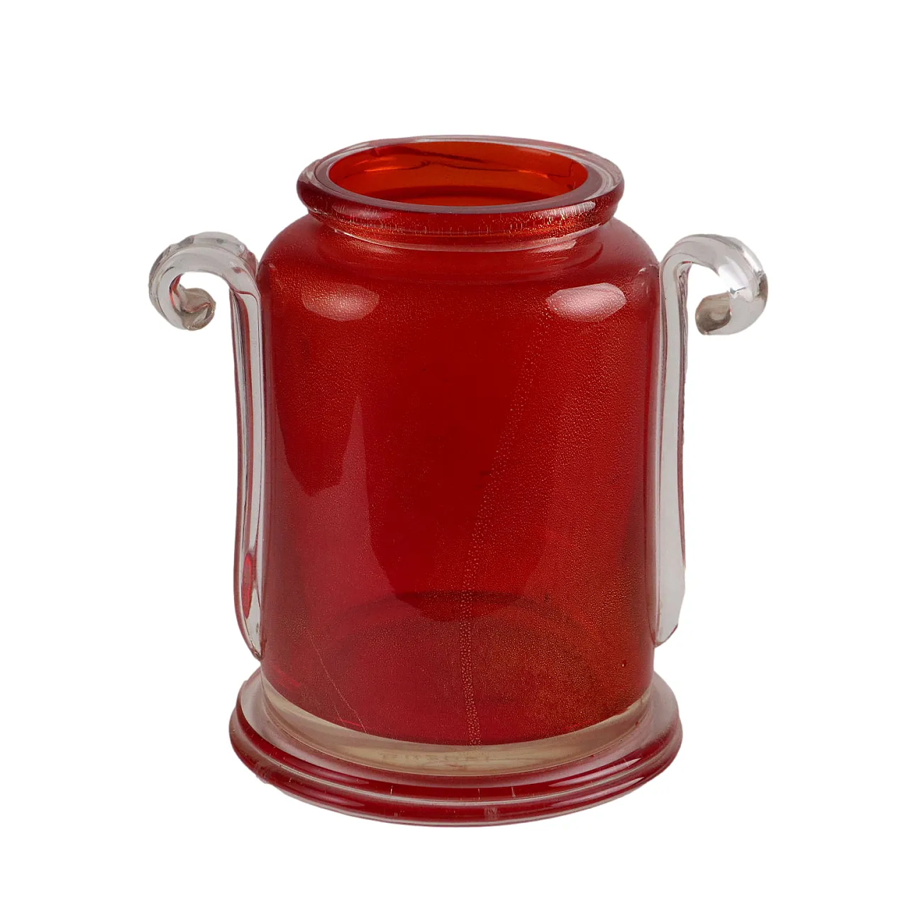 Vaso in vetro di Murano, anni '70 1