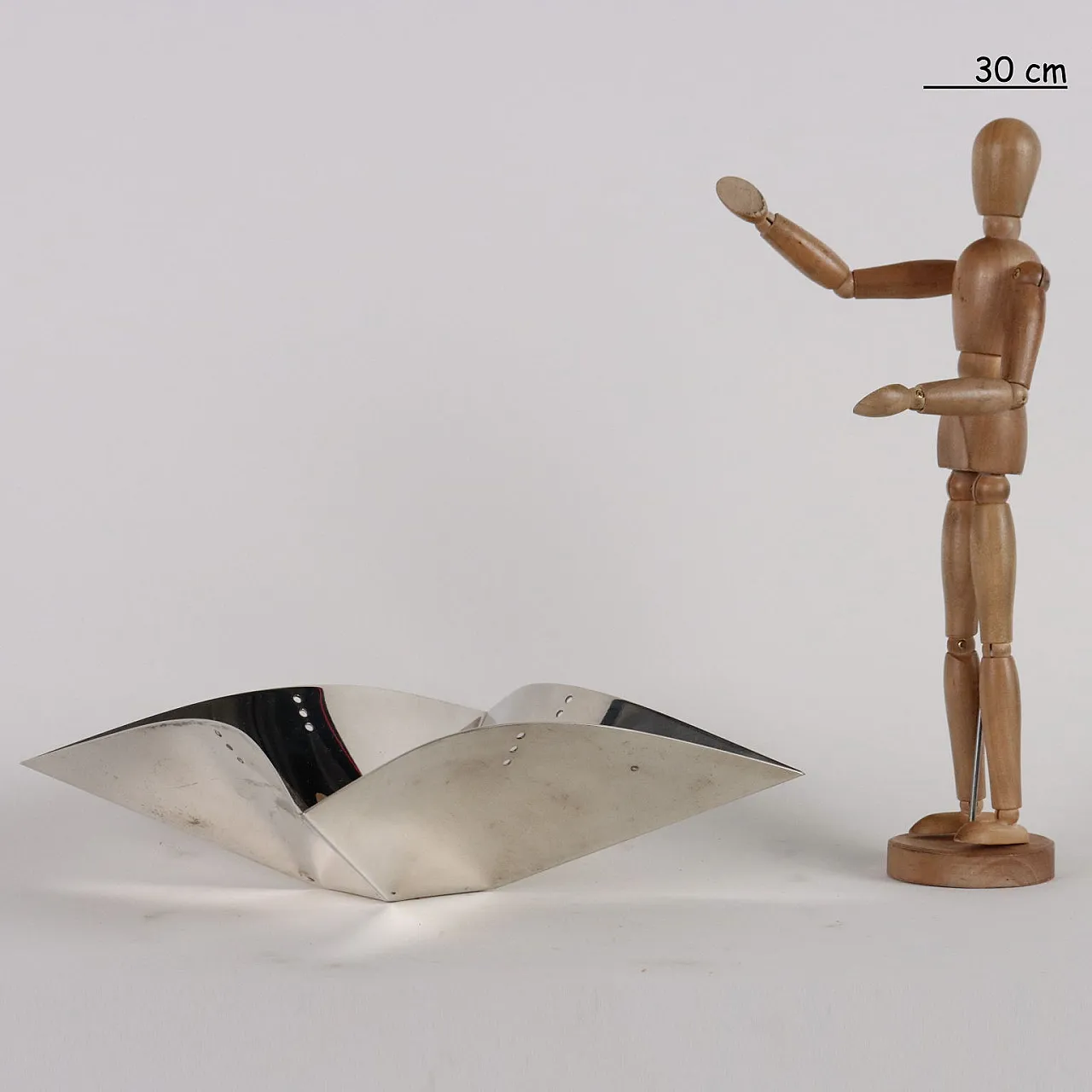 Centrotavola in acciaio inox di Lino Sabattini, anni '70 2