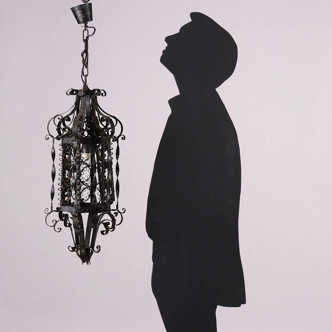 Lantern in wrought iron, 19th century 2