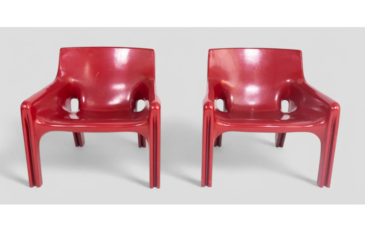 Coppia di poltrone Vicario di Vico Magistretti per Artemide, anni '70 2