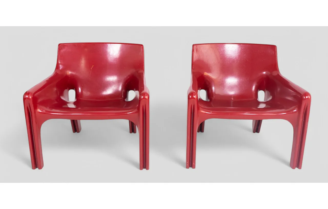 Coppia di poltrone Vicario di Vico Magistretti per Artemide, anni '70 3