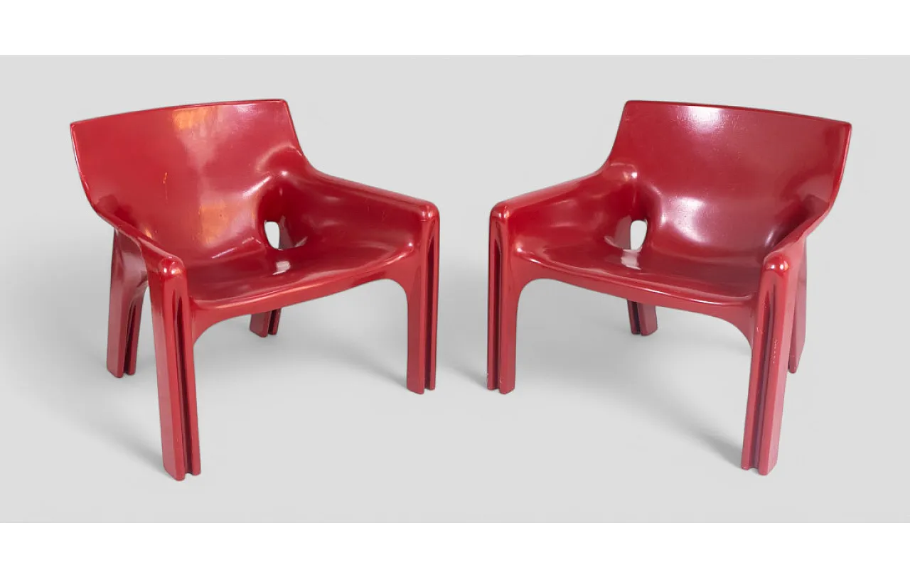 Coppia di poltrone Vicario di Vico Magistretti per Artemide, anni '70 4