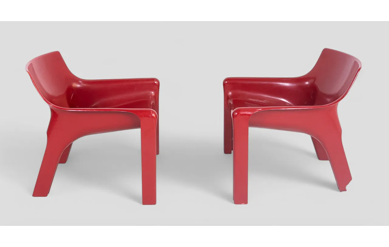 Coppia di poltrone Vicario di Vico Magistretti per Artemide, anni '70 5