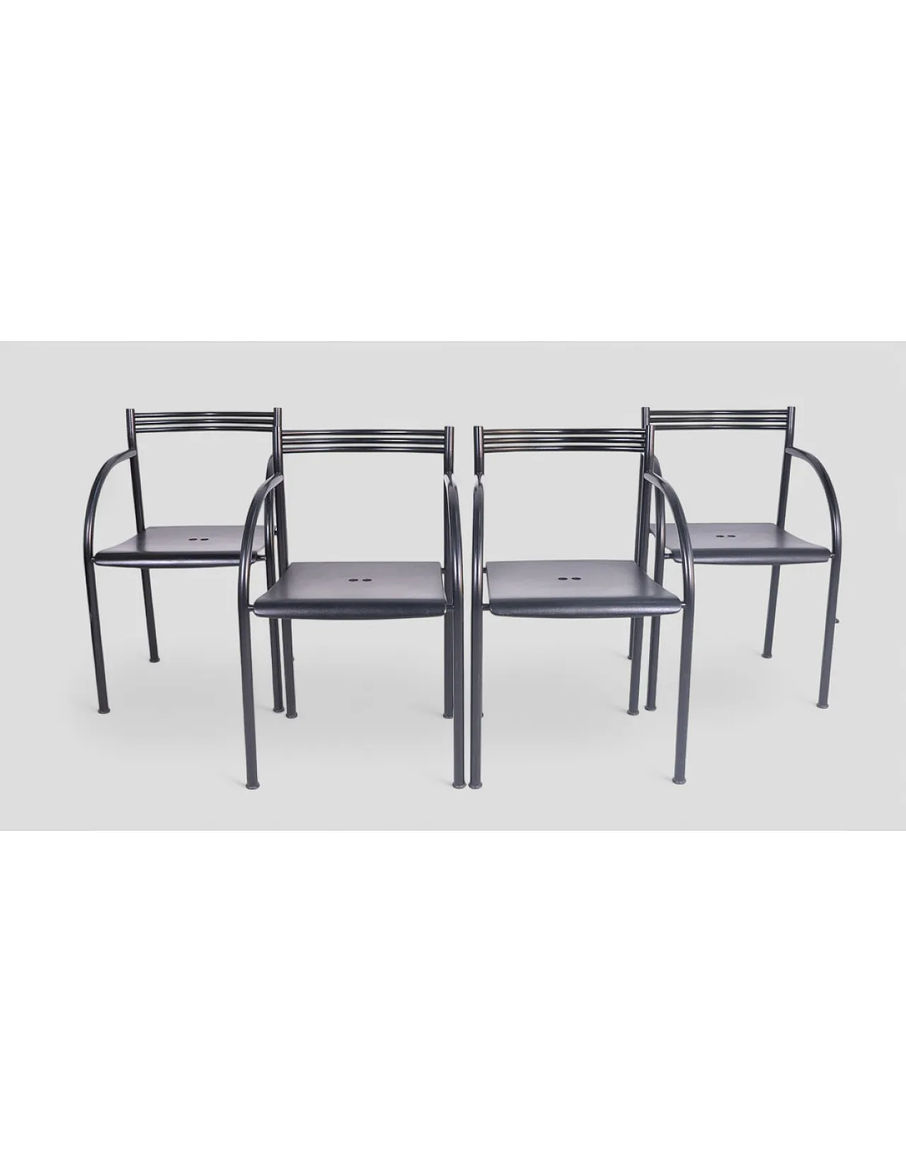 4 Poltrone Francesca di Philippe Starck per Baleri Italia, anni '80 1