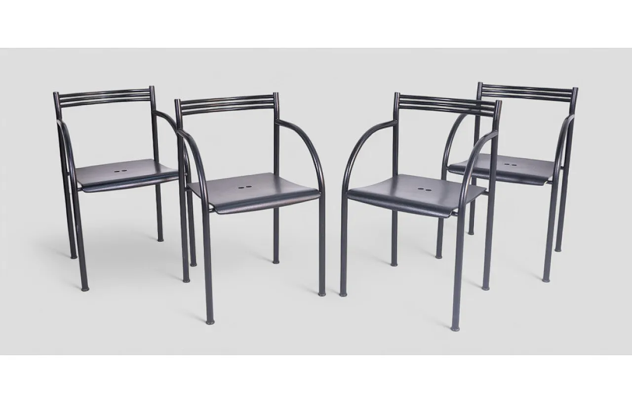 4 Poltrone Francesca di Philippe Starck per Baleri Italia, anni '80 2