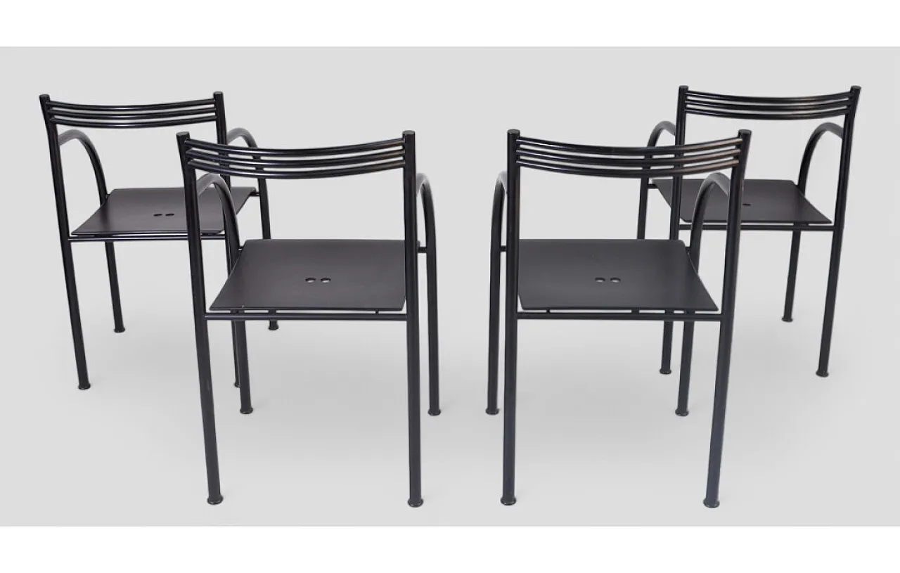 4 Poltrone Francesca di Philippe Starck per Baleri Italia, anni '80 4