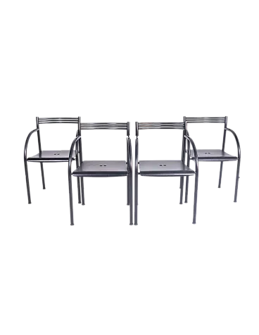 4 Poltrone Francesca di Philippe Starck per Baleri Italia, anni '80