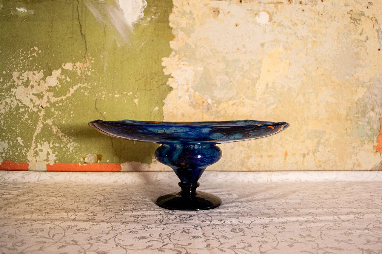 Centrotavola in vetro soffiato di Charles Schneider, anni '20 1