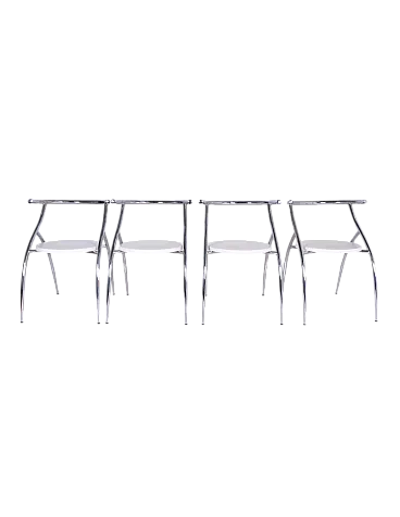 4 Sedie cromate, anni '70