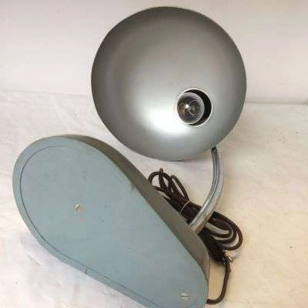 Lampada da tavolo art.1000 Seminara in alluminio, anni '60 5