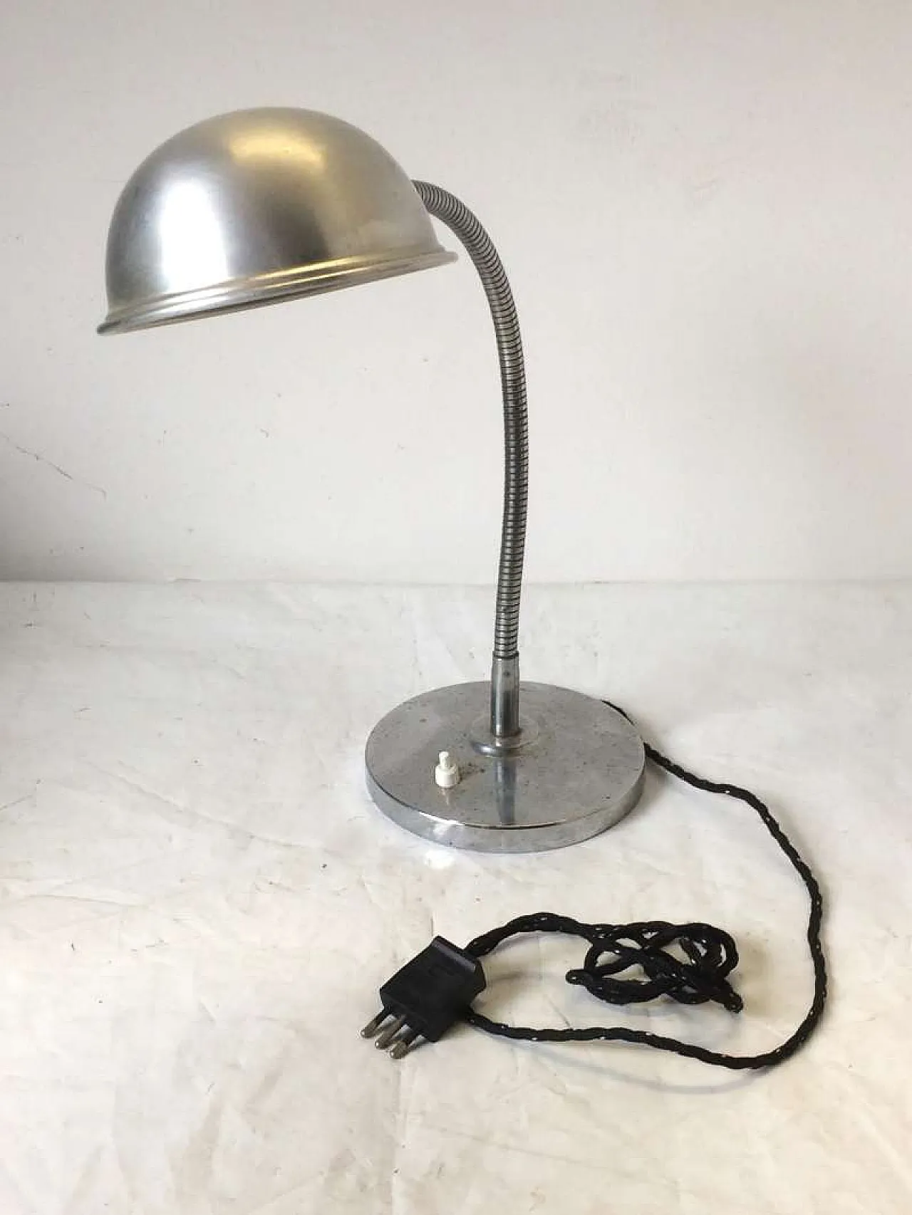 Lampada da tavolo art. 1003 Seminara in alluminio, anni '60 1