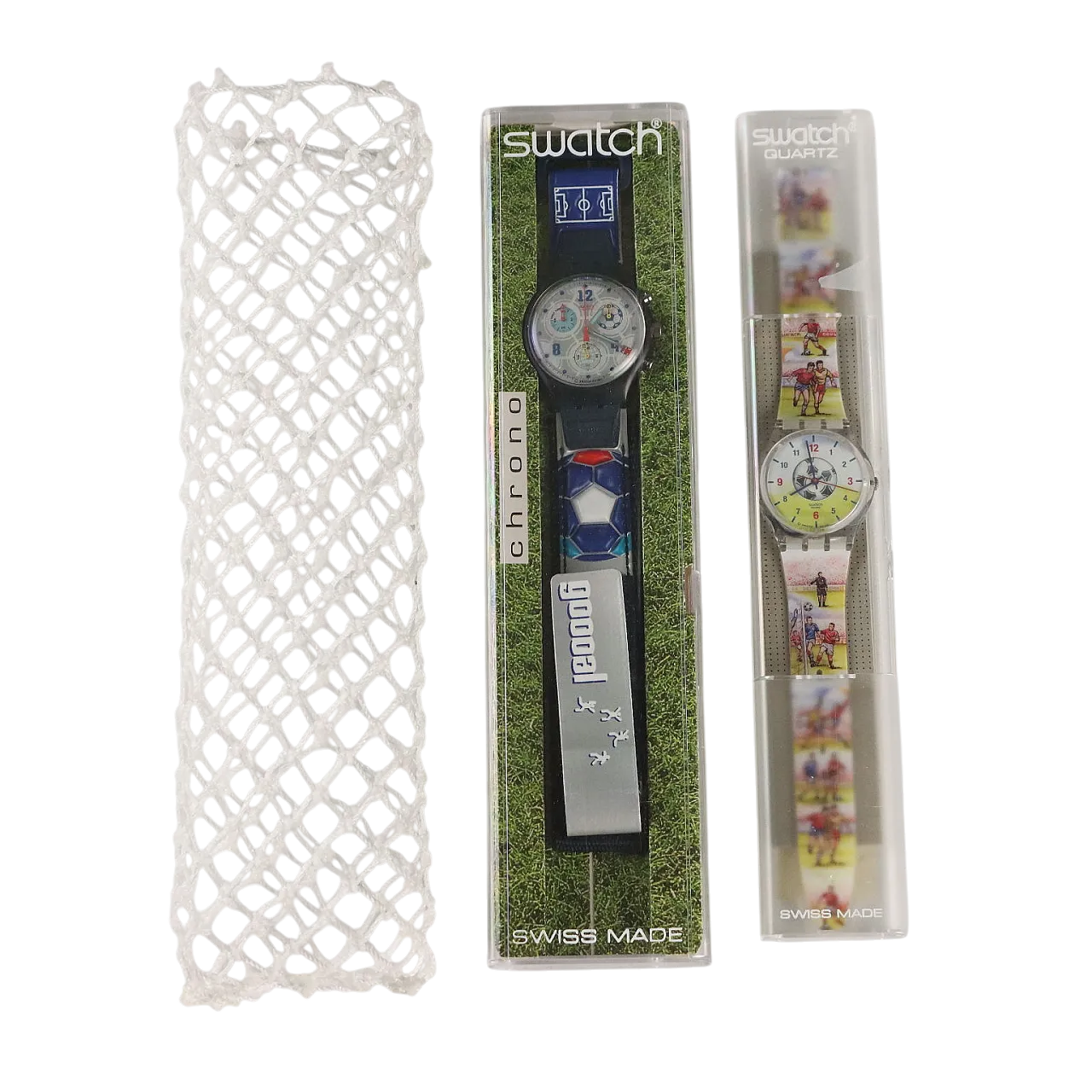 Coppia di orologi Swatch a tema calcio, fine '900 7