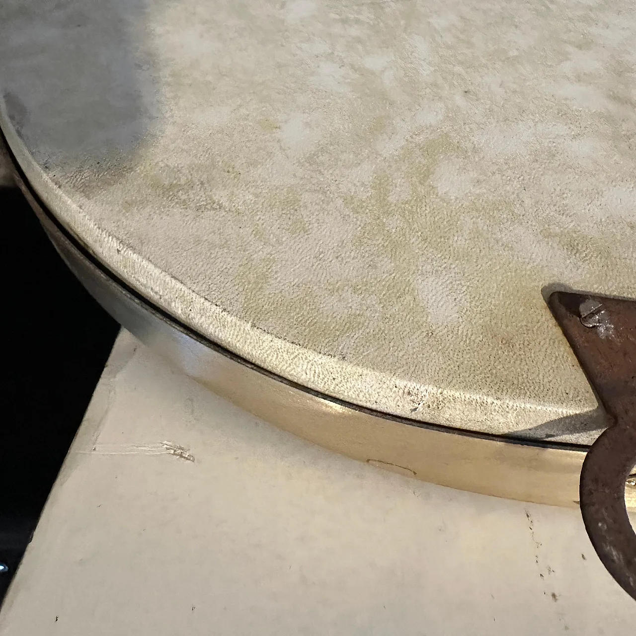 Specchio da parete ovale in ottone di Giò Ponti, anni '50 7