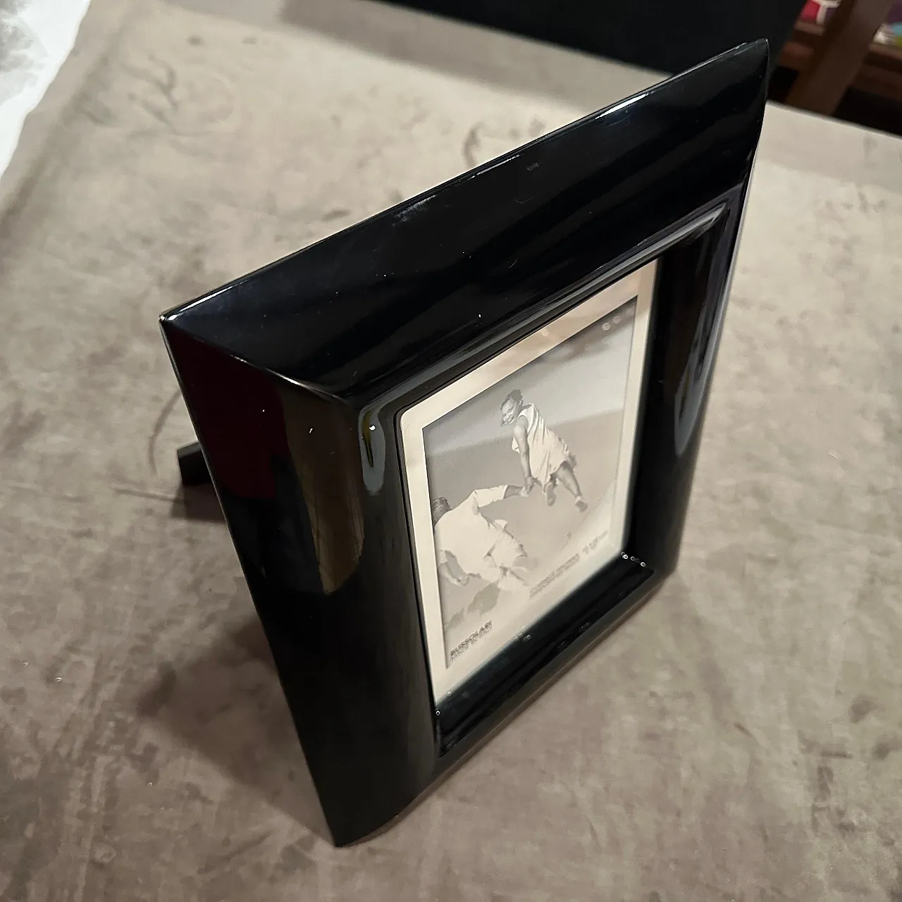 Black lacquered wood picture frame by Bussolari, 1990s 7