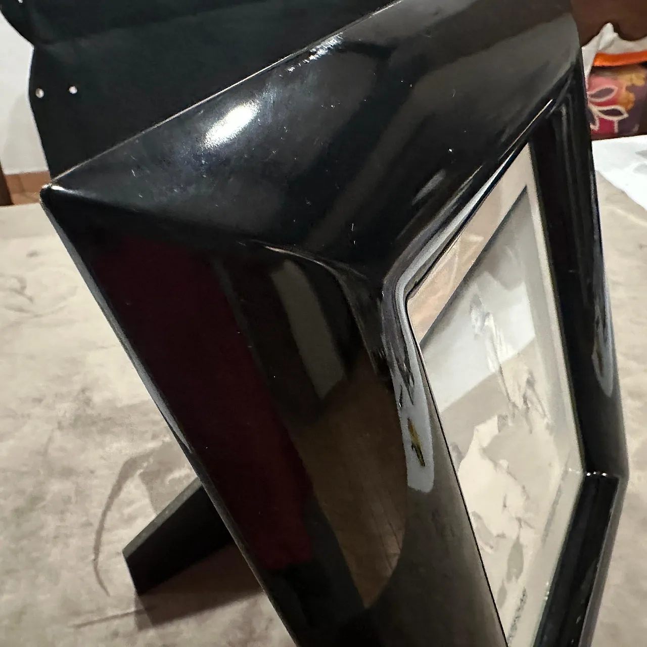 Black lacquered wood picture frame by Bussolari, 1990s 8